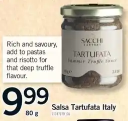 Fortinos Sacchi tartufata summer truffle sauce offer