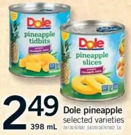 Fortinos Dole pineapple selected varieties offer