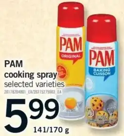 Fortinos Pam cooking spray offer