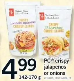 Fortinos pc crispy jalapenos or onions offer