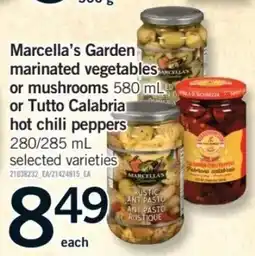 Fortinos Marcella's Garden marinated vegetables or mushrooms or Tutto Calabria hot chili peppers offer