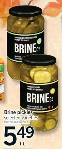 Fortinos Brine pickles selected varieties offer