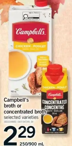 Fortinos Campbell's broth or concentrated broth offer