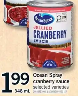 Fortinos Ocean Spray cranberry sauce offer