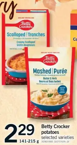 Fortinos Betty Crocker potatoes selected varieties offer