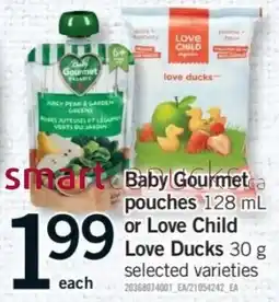 Fortinos Baby Gourmet pouches or Love Child Love Ducks offer