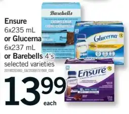 Fortinos Ensure or Glucerna or Barebells offer