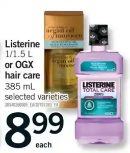 Fortinos Listerine total care zero offer