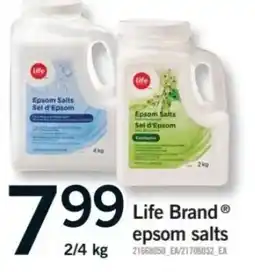 Fortinos Life Brand epsom salts offer