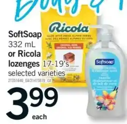 Fortinos Softsoap body wash offer