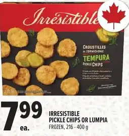 Metro Irresistible pickle chips or lumpia offer