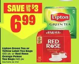 FreshCo Lipton Green Tea or Yellow Label Tea Bags Orange Pekoe Tea Bags offer