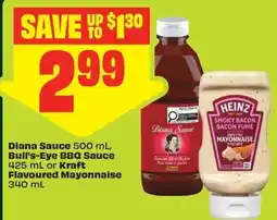FreshCo Diana Sauce Bull's-Eye BBQ Sauce Kraft Flavoured Mayonnaise offer
