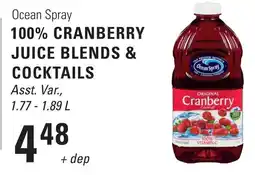 Askews Foods Ocean Spray 100% cranberry juice blends & cocktails offer
