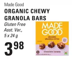 Askews Foods Made Good organic chewy granola bars offer