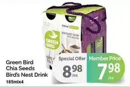 T&T Supermarket Green Bird Bird's Nest Drink offer