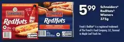 Fortinos Schneiders redhots wieners offer