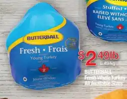 Fortinos Butterball fresh whole turkey offer
