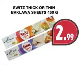 Al-Quds Supermarket Switz baklawa sheets offer