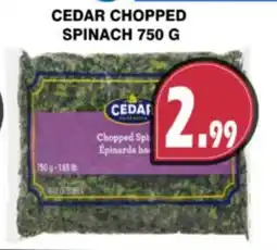 Al-Quds Supermarket Cedar chopped spinach offer