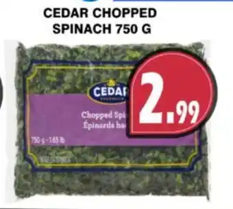 Cedar chopped spinach