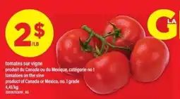 Maxi tomatoes on the vine offer