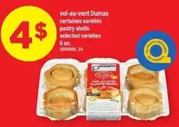 Maxi Dumas vol-au-vent pastry shells offer