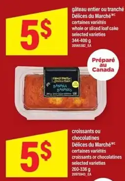 Maxi Delices du Marche whole or sliced loaf cake offer