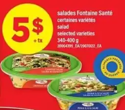 Maxi salades Fontaine Santé offer