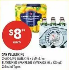 Shoppers Drug Mart San Pellegrino sparkling water or flavoured sparkling beverage offer