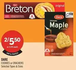 Shoppers Drug Mart Dare cookies or crackers offer
