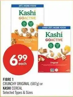 Shoppers Drug Mart Fibre 1 crunchy original or kashi cereal offer