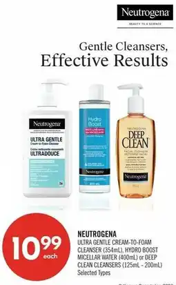 Shoppers Drug Mart Neutrogena gentle cleansers offer