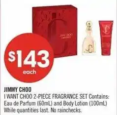 Shoppers Drug Mart Jimmy Choo I want Choo 2-piece fragrance set offer