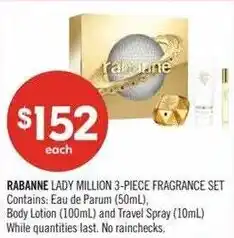 Shoppers Drug Mart Rabanne Lady Million 3-piece fragrance set offer
