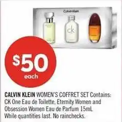 Shoppers Drug Mart Calvin Klein women's coffret set offer