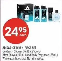 Shoppers Drug Mart Adidas ice dive 4-piece set offer