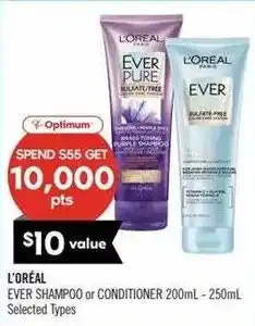 Shoppers Drug Mart L'oreal ever shampoo or conditioner offer