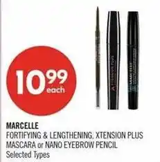 Shoppers Drug Mart Marcelle fortifying & lengthening xtension plus mascara or nano eyebrow pencil offer