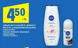 Maxi Nivea body wash, deodorant or antiperspirant offer