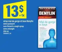 Maxi Benylin sore throat & cough syrup offer
