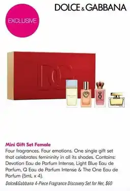 Shoppers Drug Mart Dolce & Gabbana 4-piece fragrance discovery set for her offer