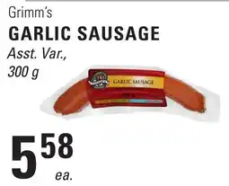 Askews Foods Grimm's garlic sausage offer