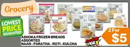 Big Bazaar Canada Ashoka frozen breads assorted naan - paratha - roti - kulcha offer