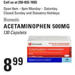 Askews Foods Biomedic acetaminophen 500mg offer