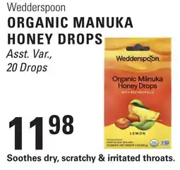 Askews Foods Wedderspoon organic manuka honey drops offer