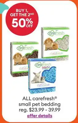 Petsmart ALL carefresh small pet bedding offer