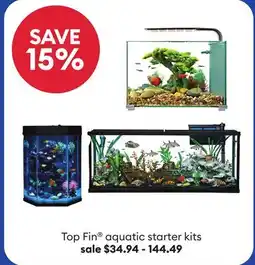Petsmart Top Fin aquatic starter kits offer