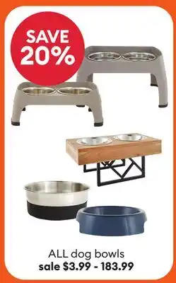 Petsmart ALL dog bowls offer