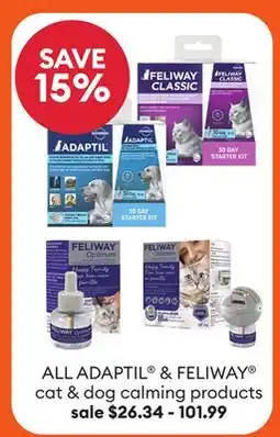 Petsmart ALL ADAPTIL & FELIWAY cat & dog calming products offer